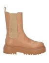 Le Silla Woman Ankle Boots Sand Size 8 Soft Leather In Beige