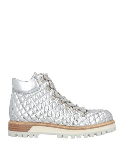 Le Silla Woman Ankle Boots Silver Size 6 Textile Fibers