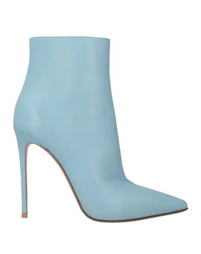 Le Silla Woman Ankle Boots Sky Blue Size 5.5 Leather