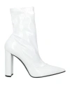 Le Silla Woman Ankle Boots White Size 10 Textile Fibers In White