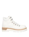 Le Silla Woman Ankle Boots White Size 4.5 Polyurethane, Polyester