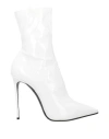 Le Silla Woman Ankle Boots White Size 10 Leather, Textile Fibers