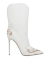 Le Silla Woman Ankle Boots White Size 5 Leather In White