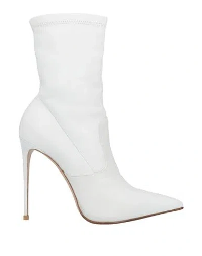 Le Silla Woman Ankle Boots White Size 5 Leather