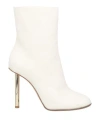 Le Silla Megan 110mm Block-heel Ankle Boots In White