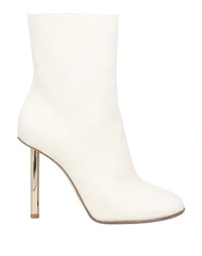 Le Silla Megan 110mm Block-heel Ankle Boots In White