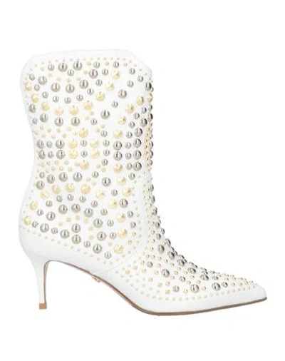 Le Silla Woman Ankle Boots White Size 6.5 Leather