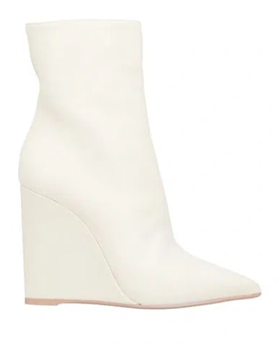 Le Silla Woman Ankle Boots White Size 7.5 Leather