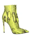 Le Silla Woman Ankle Boots Yellow Size 7 Textile Fibers