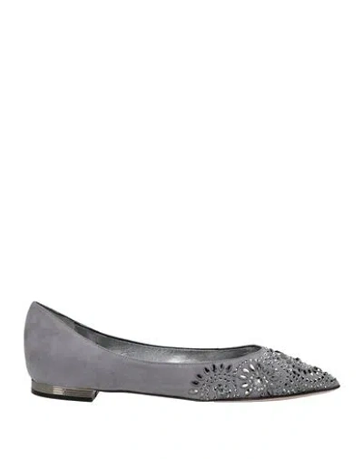 Le Silla Woman Ballet Flats Grey Size 5 Leather In Gray