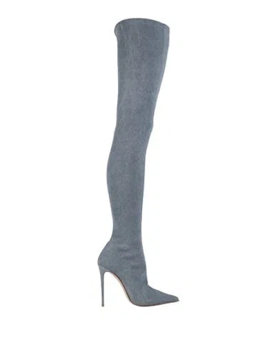 Le Silla Woman Boot Azure Size 4 Textile Fibers In Blue