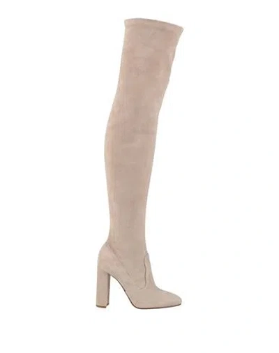 Le Silla Woman Boot Beige Size 5 Leather In Sand
