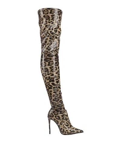 Le Silla Woman Boot Beige Size 6.5 Synthetisches Material In Multi