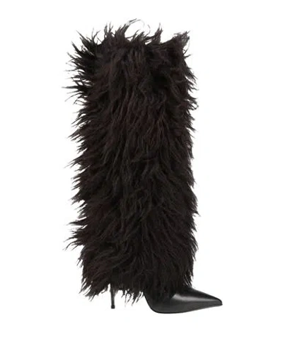 Le Silla Woman Boot Black Size 4 Leather In Brown