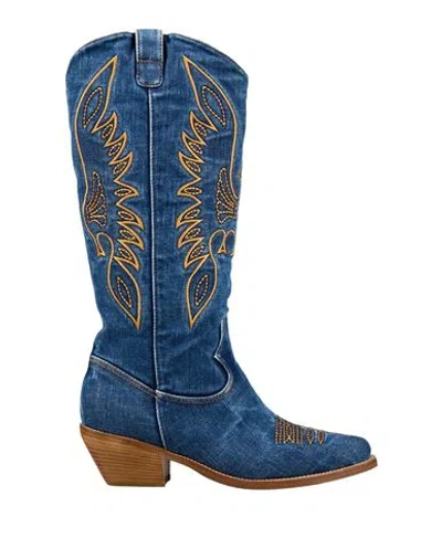 Le Silla Woman Boot Blue Size 7 Textile Fibers