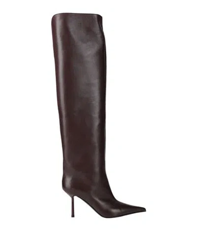 Le Silla Woman Boot Burgundy Size 6 Leather In Red