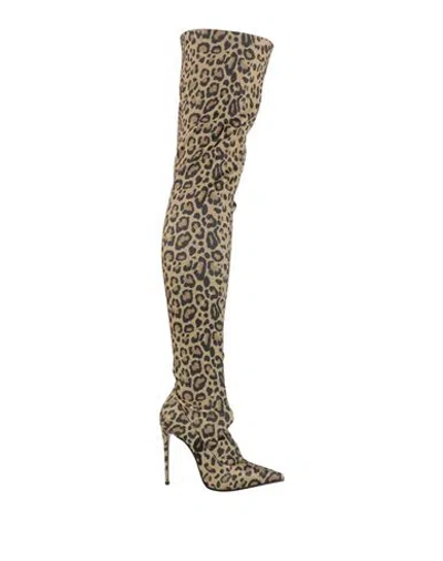 Le Silla Woman Boot Camel Size 5 Textile Fibers In Sand