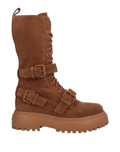 Le Silla Woman Boot Camel Size 7 Leather In Beige