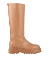 Le Silla Woman Boot Camel Size 8 Leather In Beige