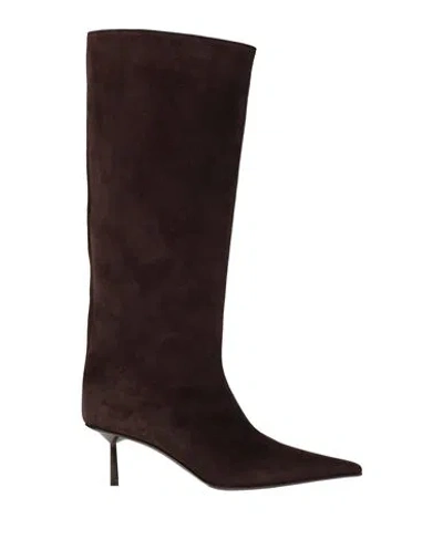 Le Silla Woman Boot Chocolate Brown Size 11 Leather In Multi