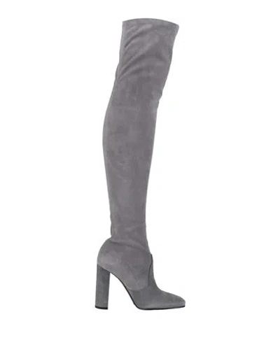 Le Silla Woman Boot Grey Size 5 Leather In Gray