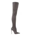 Le Silla Woman Boot Grey Size 5.5 Leather In Gray