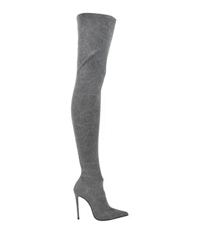 Le Silla Woman Boot Grey Size 7 Textile Fibers In Gray