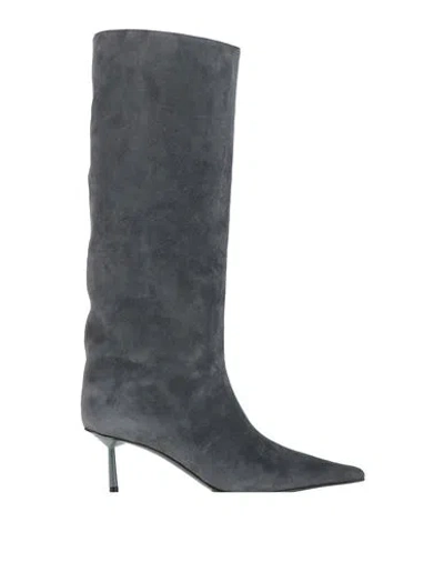 Le Silla Woman Boot Grey Size 8 Leather In Multi