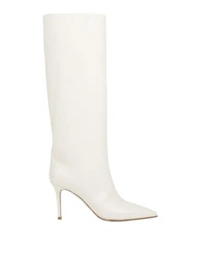 Le Silla Woman Boot Ivory Size 7 Leather In White