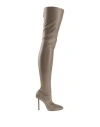 Le Silla Woman Boot Khaki Size 8.5 Textile Fibers In Beige