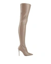 Le Silla Woman Boot Khaki Size 8.5 Textile Fibers In Beige