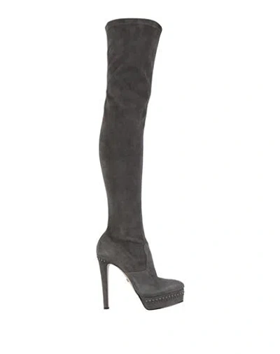 Le Silla Woman Boot Lead Size 10 Leather In Gray