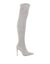 Le Silla Woman Boot Light Grey Size 6.5 Leather In Gray