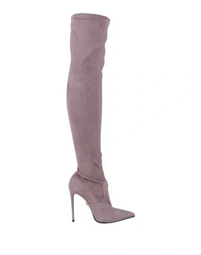 Le Silla Woman Boot Lilac Size 5 Leather In Purple