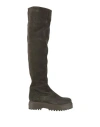 Le Silla Woman Boot Military Green Size 6 Leather In Green