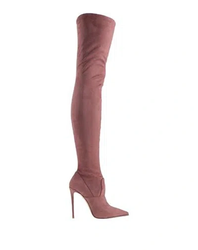 Le Silla Woman Boot Pastel Pink Size 8 Leather In Pink