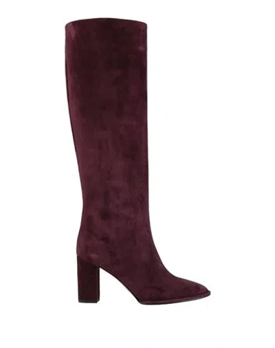 Le Silla Woman Boot Plum Size 6 Leather In Purple