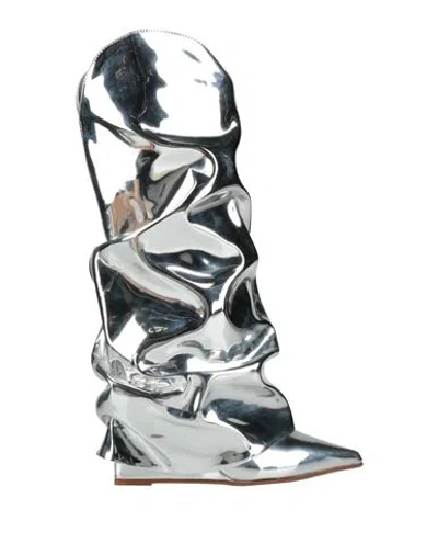 Le Silla Woman Boot Silver Size 6.5 Leather