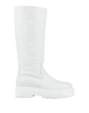 Le Silla Woman Boot White Size 11 Calfskin, Textile Fibers