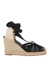 Le Silla Woman Espadrilles Black Size 8 Textile Fibers