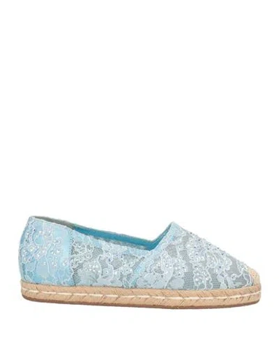 Le Silla Woman Espadrilles Sky Blue Size 8 Textile Fibers