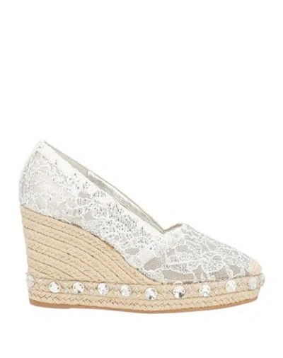 Le Silla Woman Espadrilles White Size 10 Textile Fibers