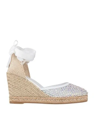 Le Silla Woman Espadrilles White Size 7 Leather, Textile Fibers