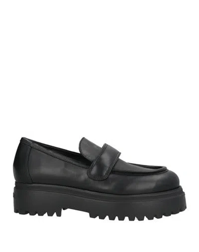Le Silla Woman Loafers Black Size 11 Leather