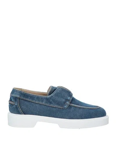 Le Silla Woman Loafers Blue Size 10 Textile Fibers