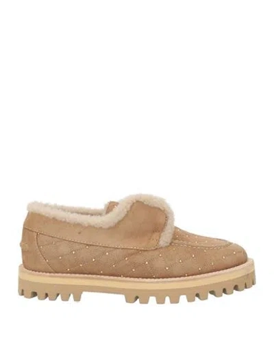 Le Silla Woman Loafers Camel Size 5 Leather In Beige