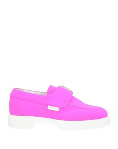 Le Silla Woman Loafers Fuchsia Size 11 Leather In Pink