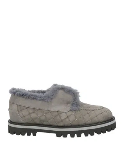Le Silla Woman Loafers Grey Size 5 Leather