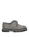 Le Silla Woman Loafers Grey Size 6.5 Leather, Shearling In Gray
