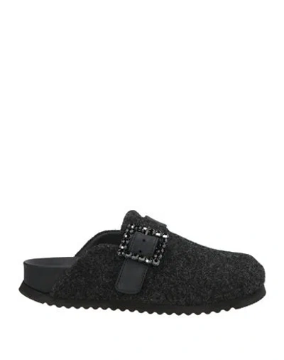 Le Silla Woman Mules & Clogs Black Size 5 Textile Fibers, Leather
